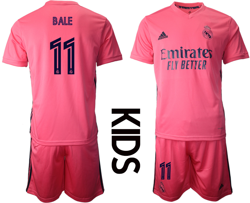 Youth 2020-2021 club Real Madrid away #11 pink Soccer Jerseys